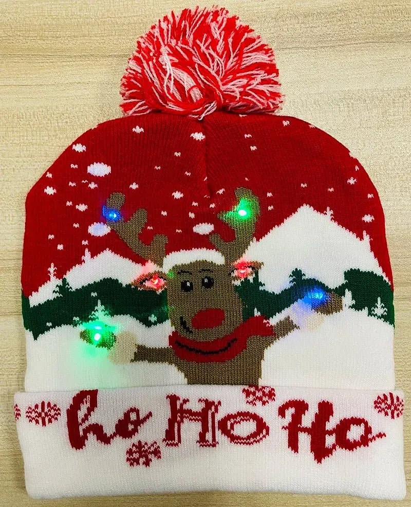 LED Knitted Christmas Hats