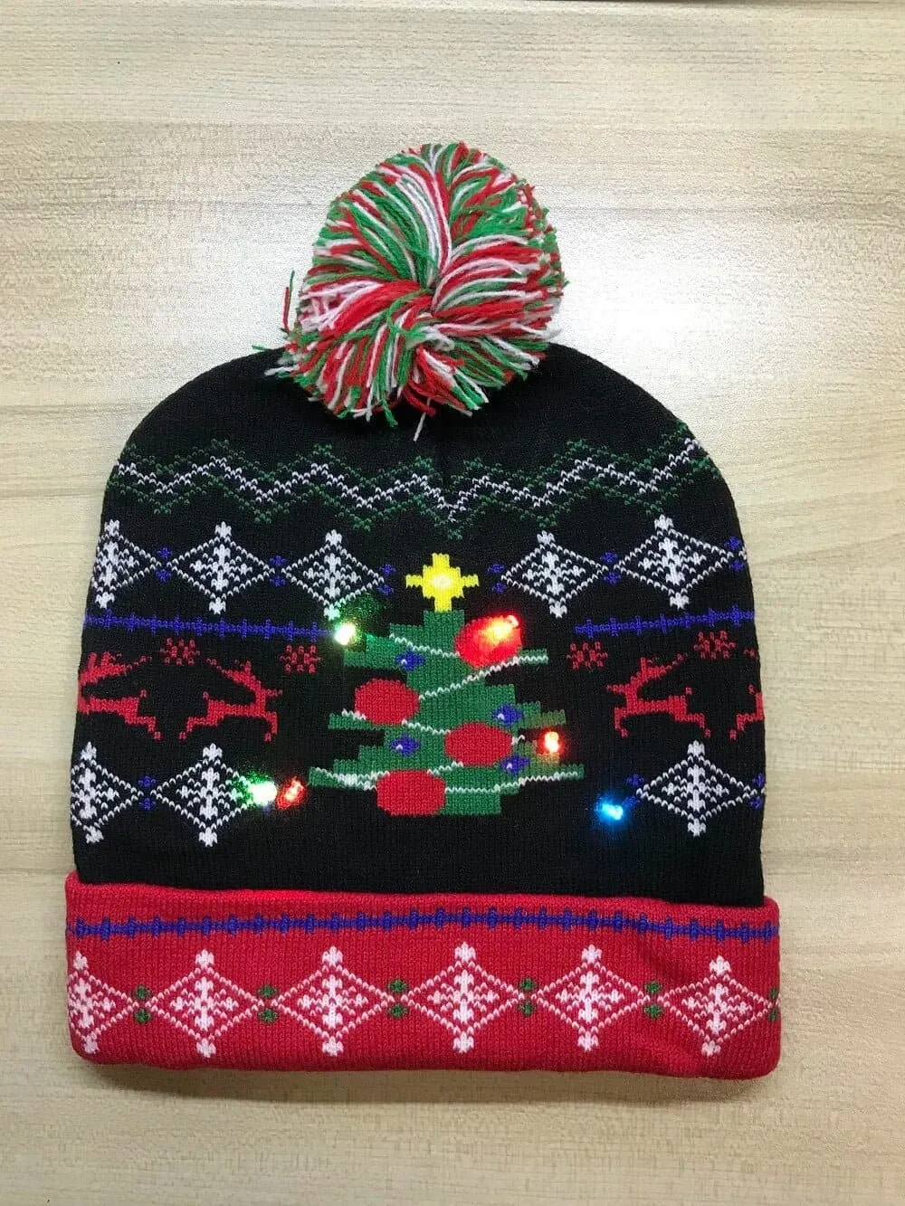 LED Knitted Christmas Hats