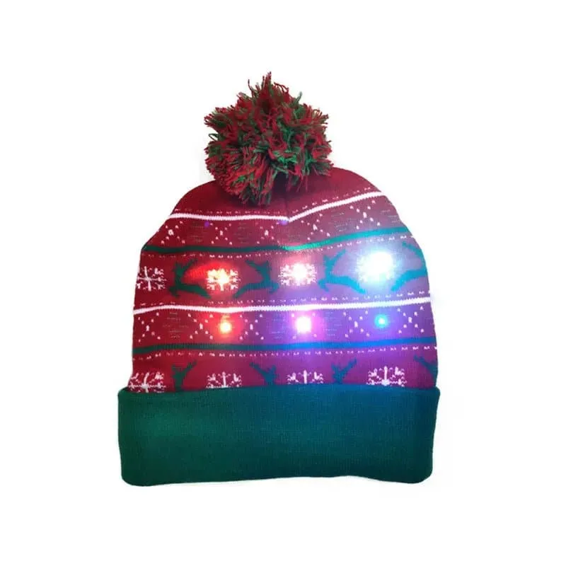 LED Knitted Christmas Hats