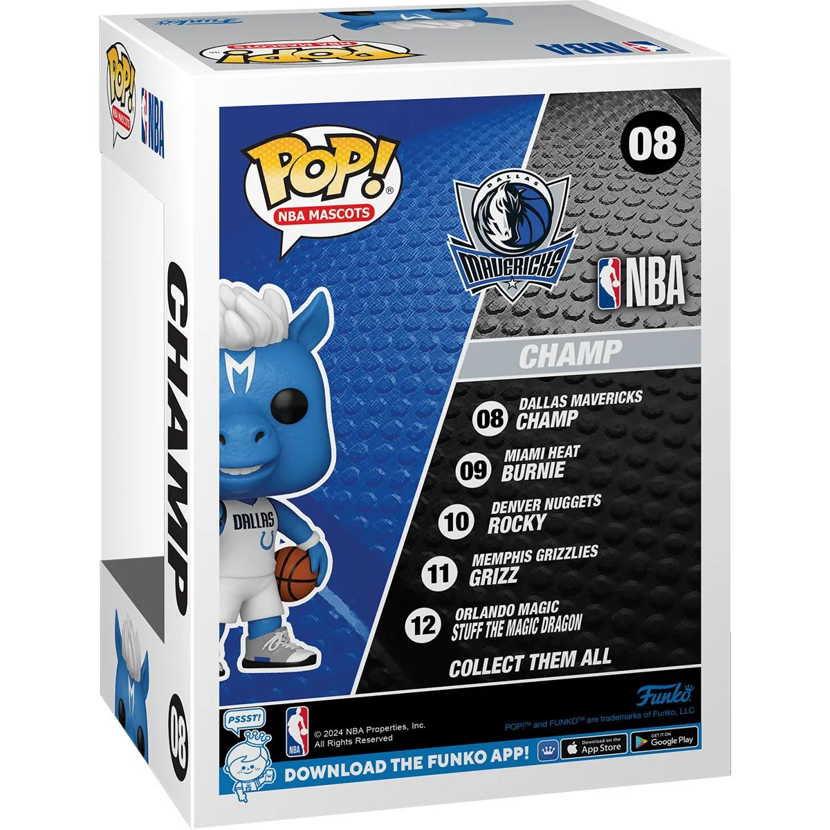 NBA Mascots Dallas Mavericks Champ Funko Pop! Vinyl Figure #08