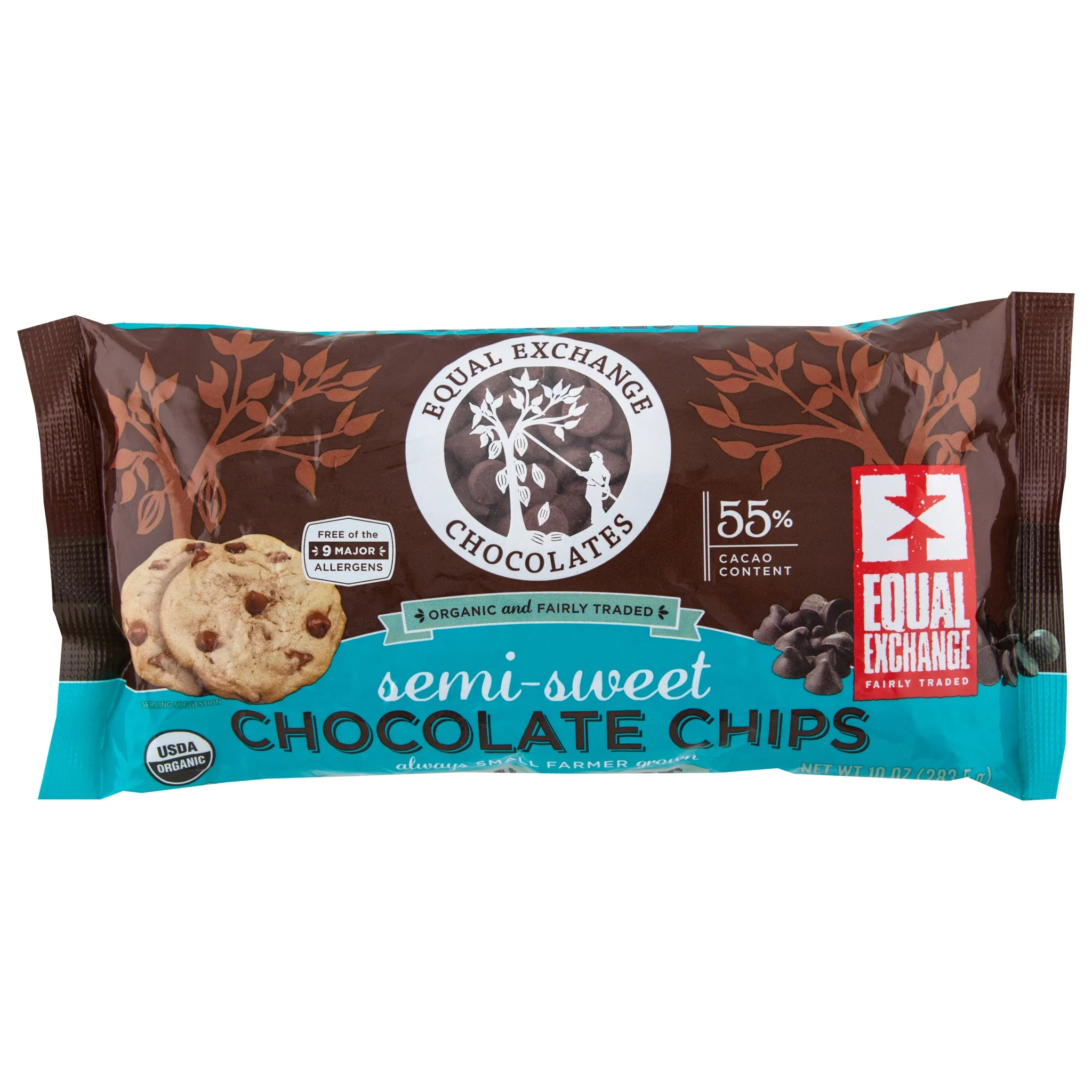 Organic Semi-Sweet Chocolate Chips, 55% cacao