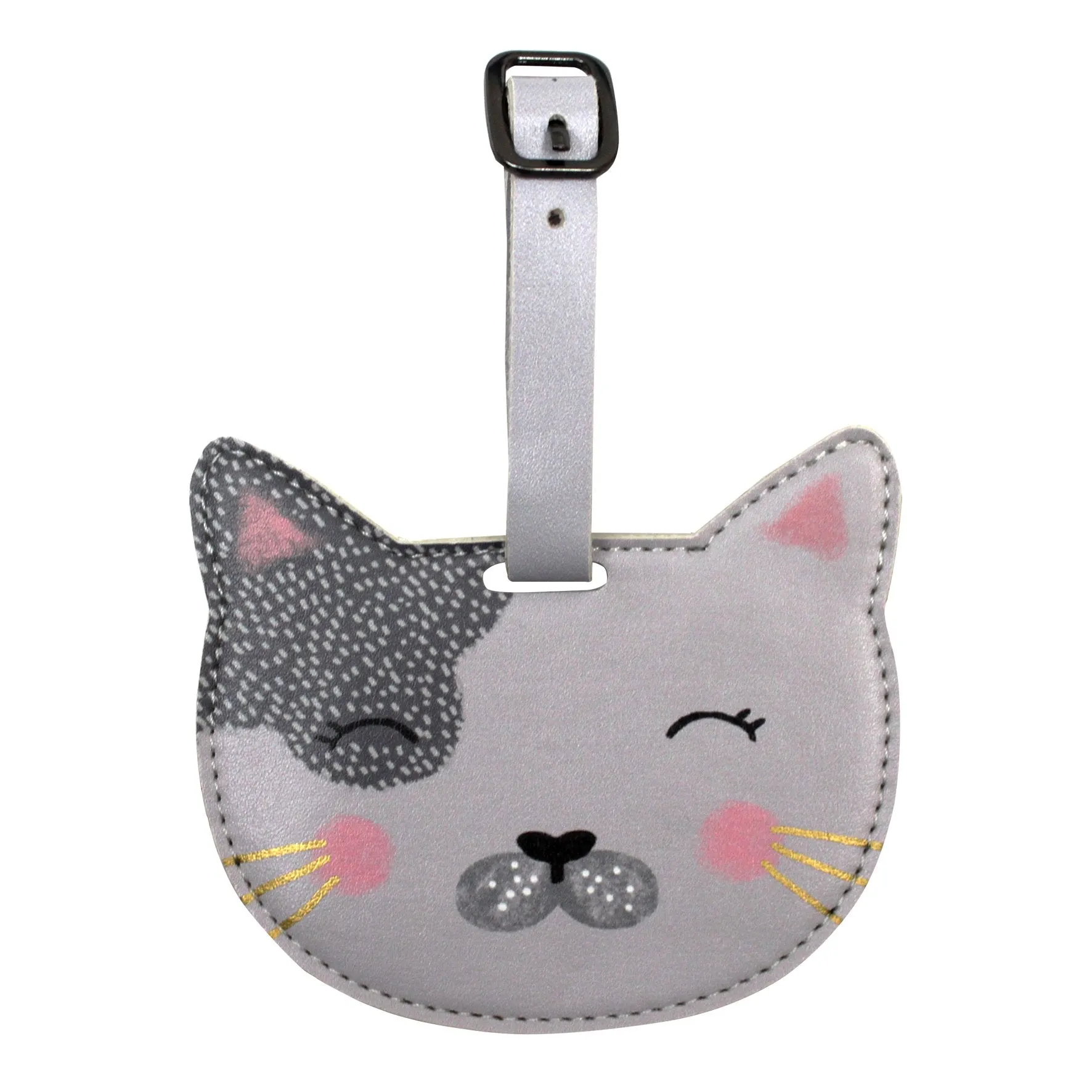 Over The Moon Cat Luggage Tag