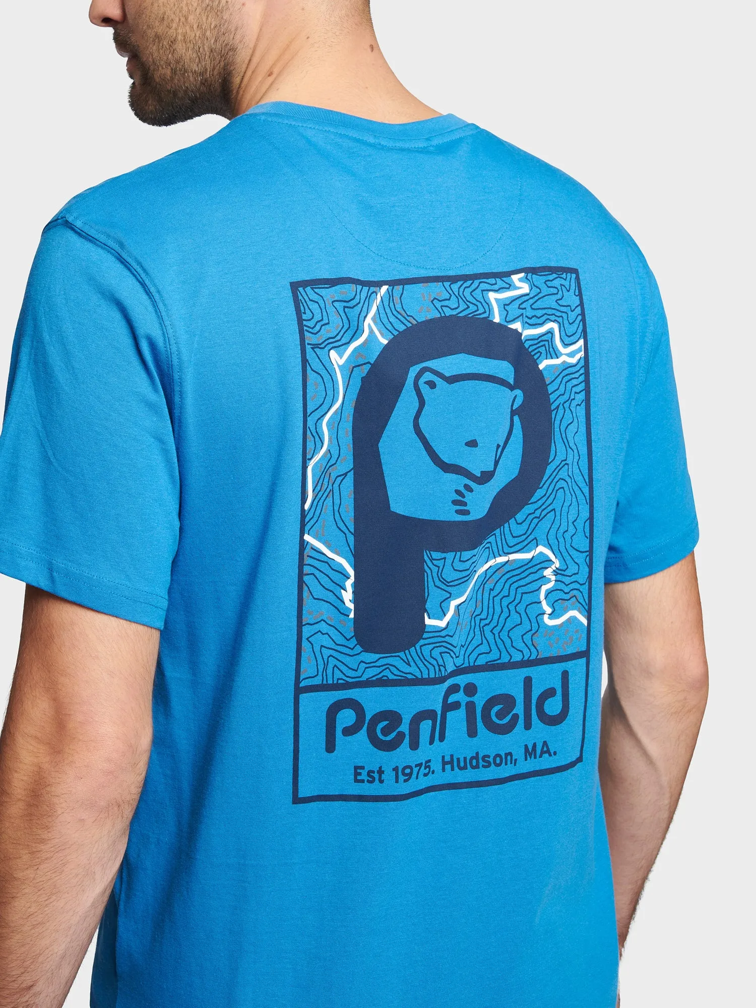 P Bear Graphic T-shirt in Vallarta Blue