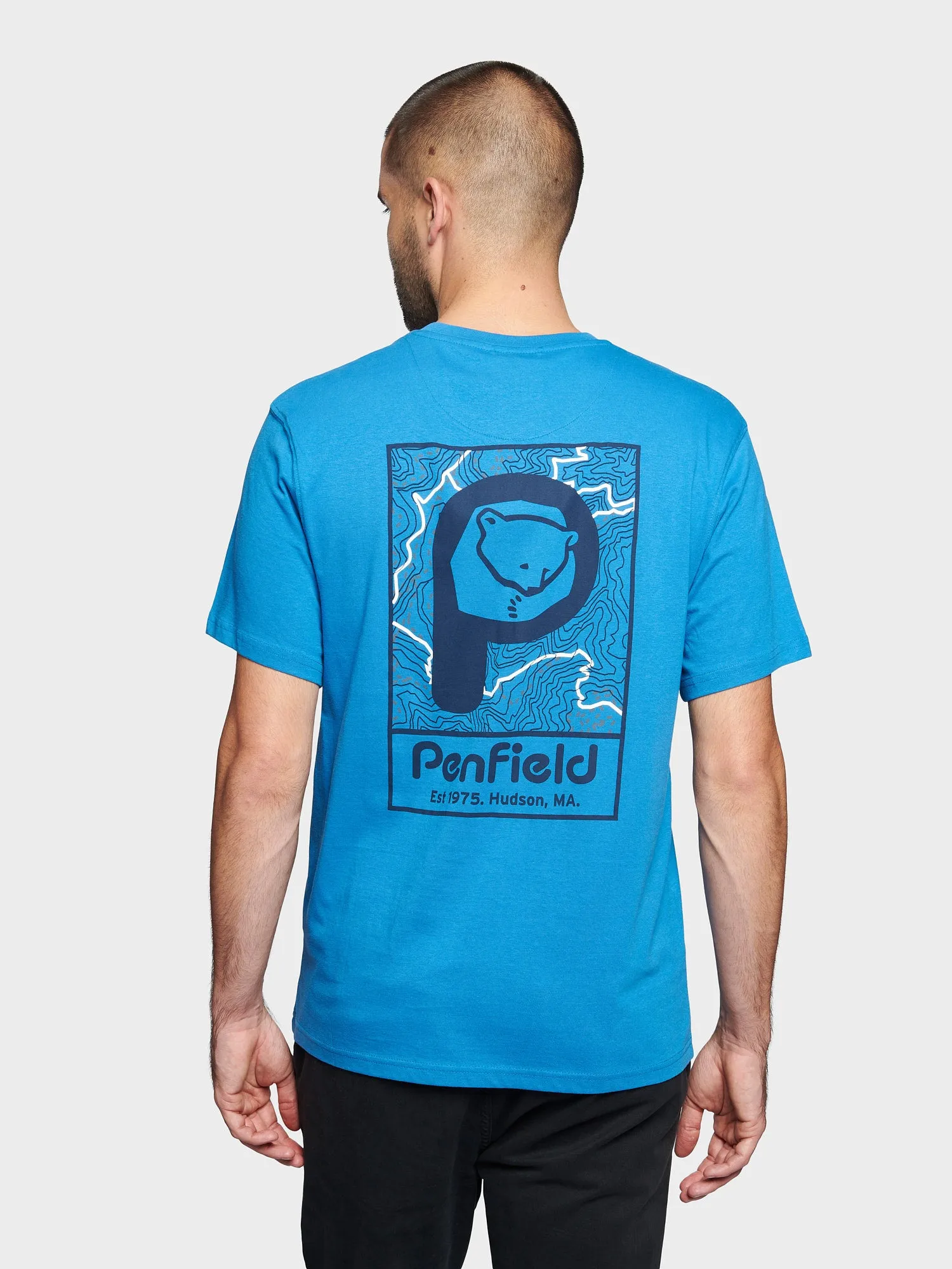 P Bear Graphic T-shirt in Vallarta Blue