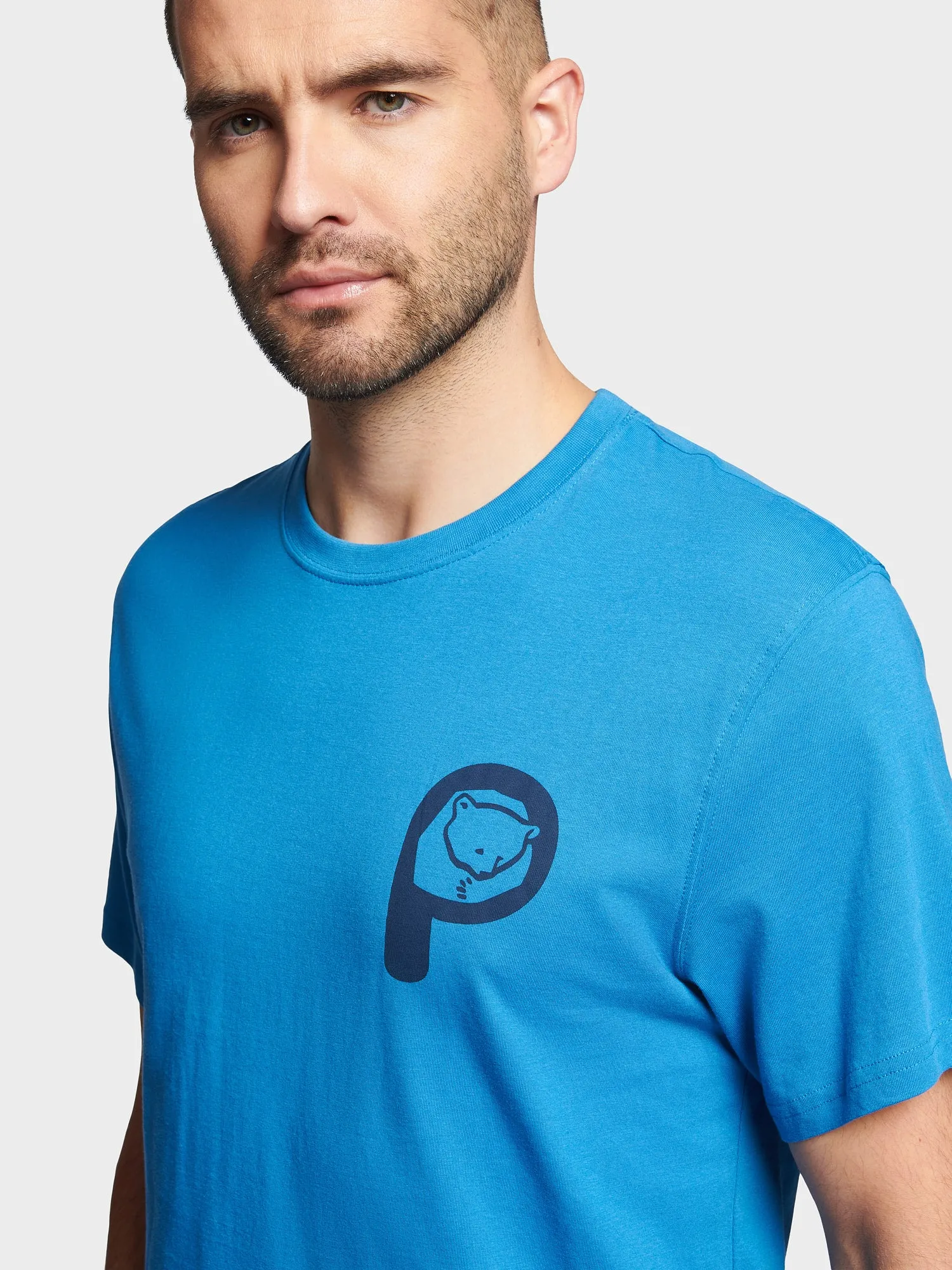 P Bear Graphic T-shirt in Vallarta Blue