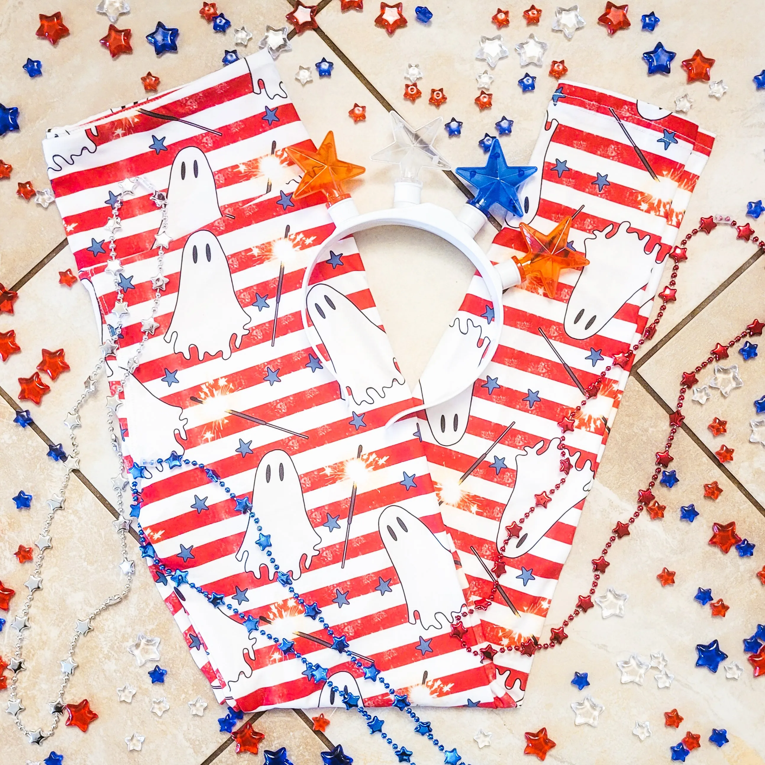 Patriotic Ghosts - High-quality Handcrafted Vibrant Leggings