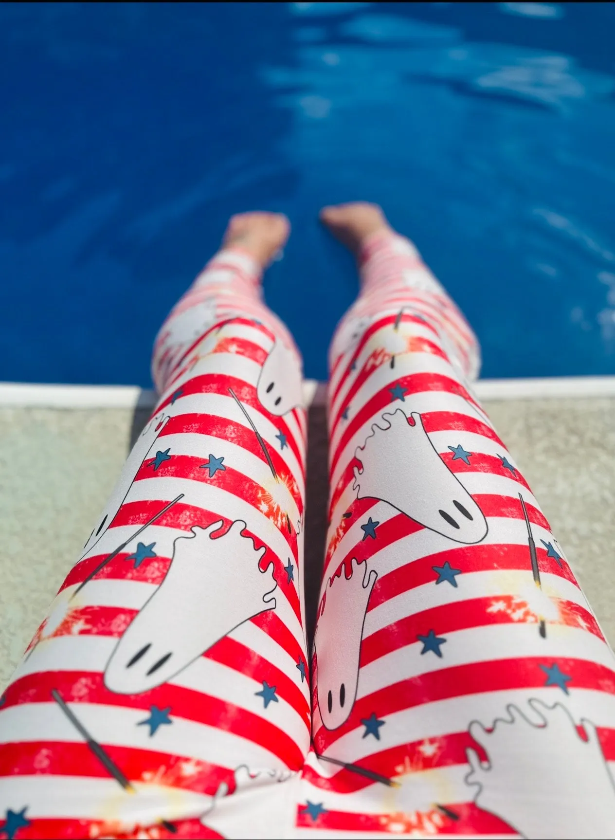 Patriotic Ghosts - High-quality Handcrafted Vibrant Leggings