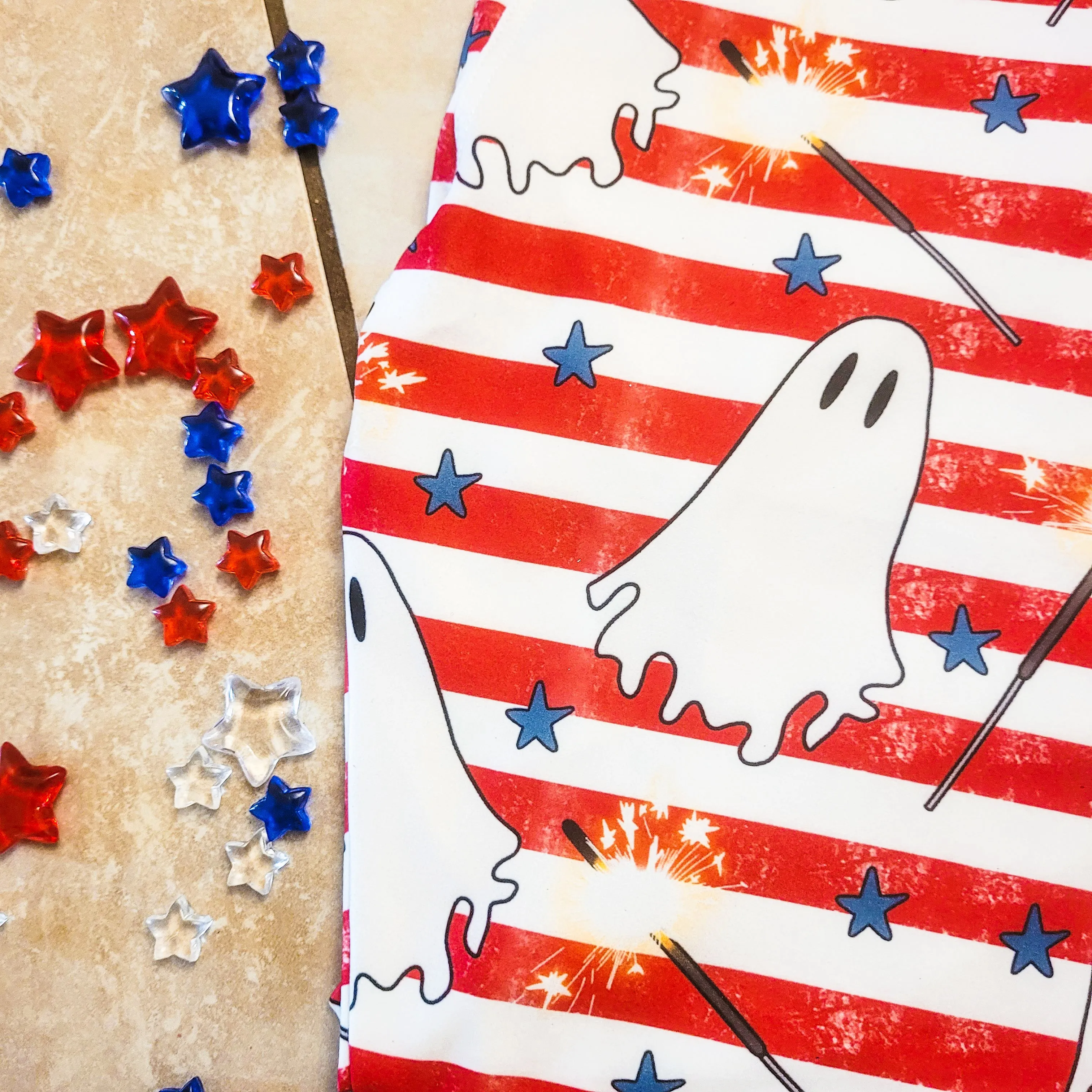 Patriotic Ghosts - High-quality Handcrafted Vibrant Leggings