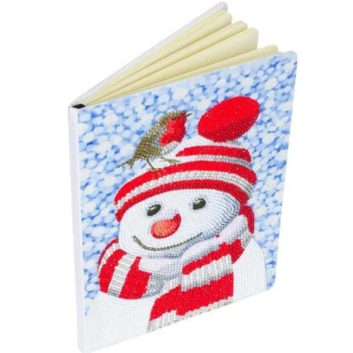 "Friendly Snowman" Crystal Art Notebook