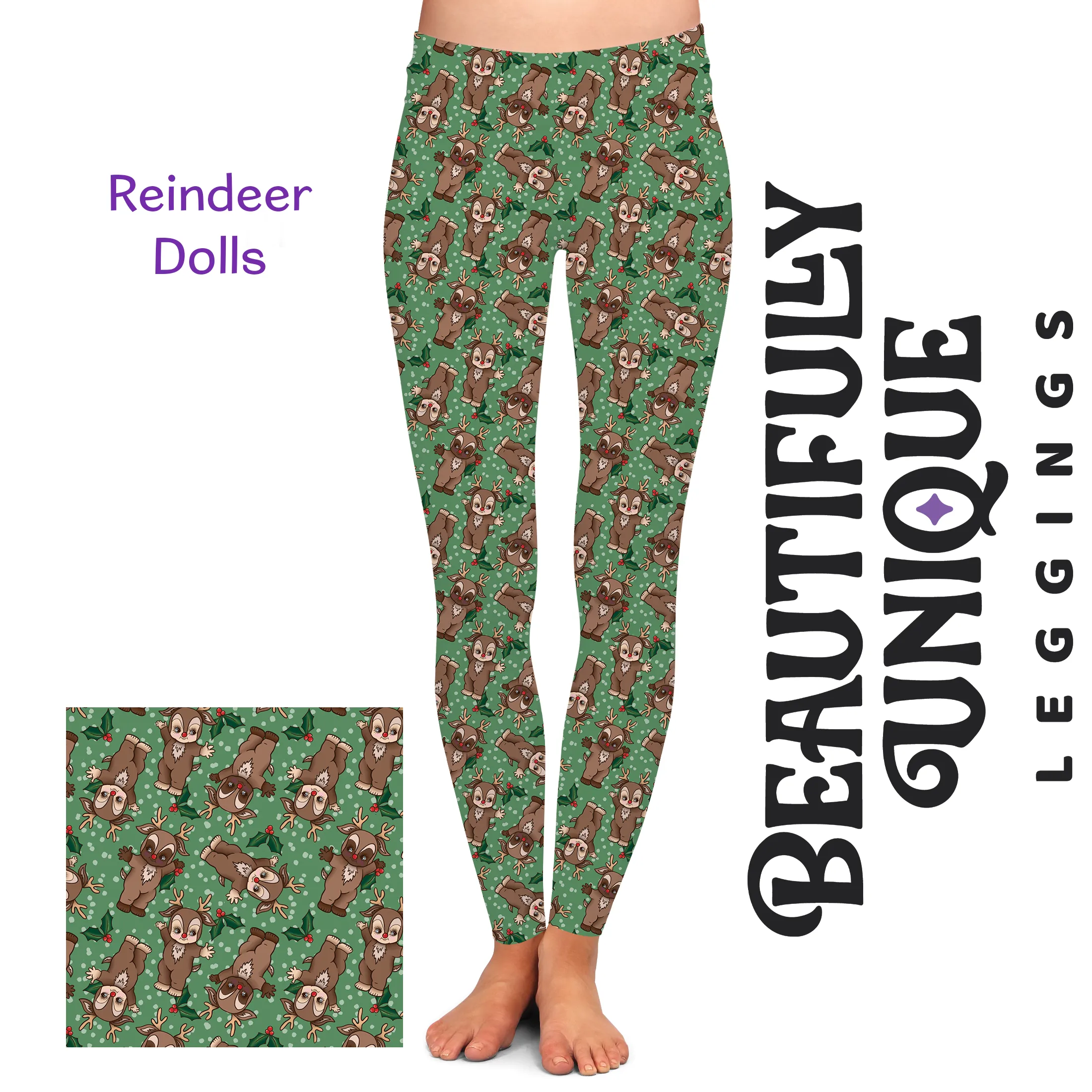 Reindeer Dolls (Semi-Exclusive) - High-quality Handcrafted Vibrant Leggings