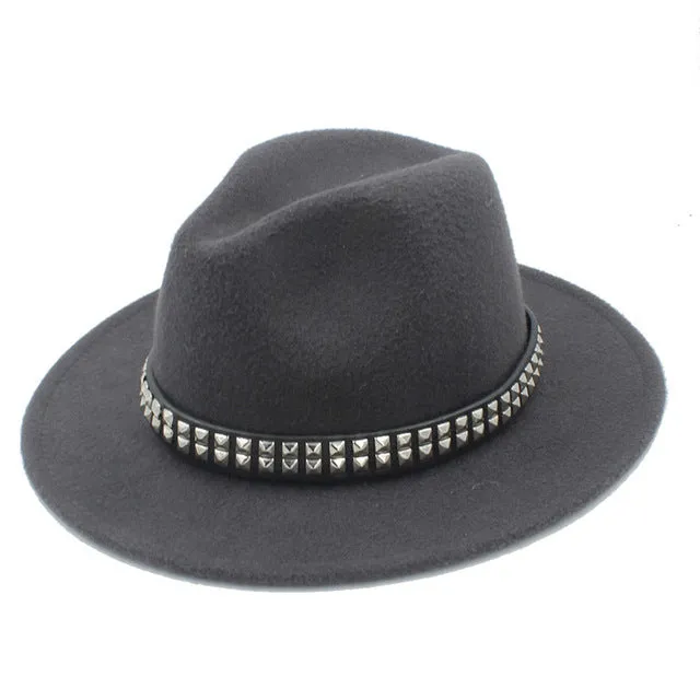 'Shade Bather' Black Stud Fedora Hat