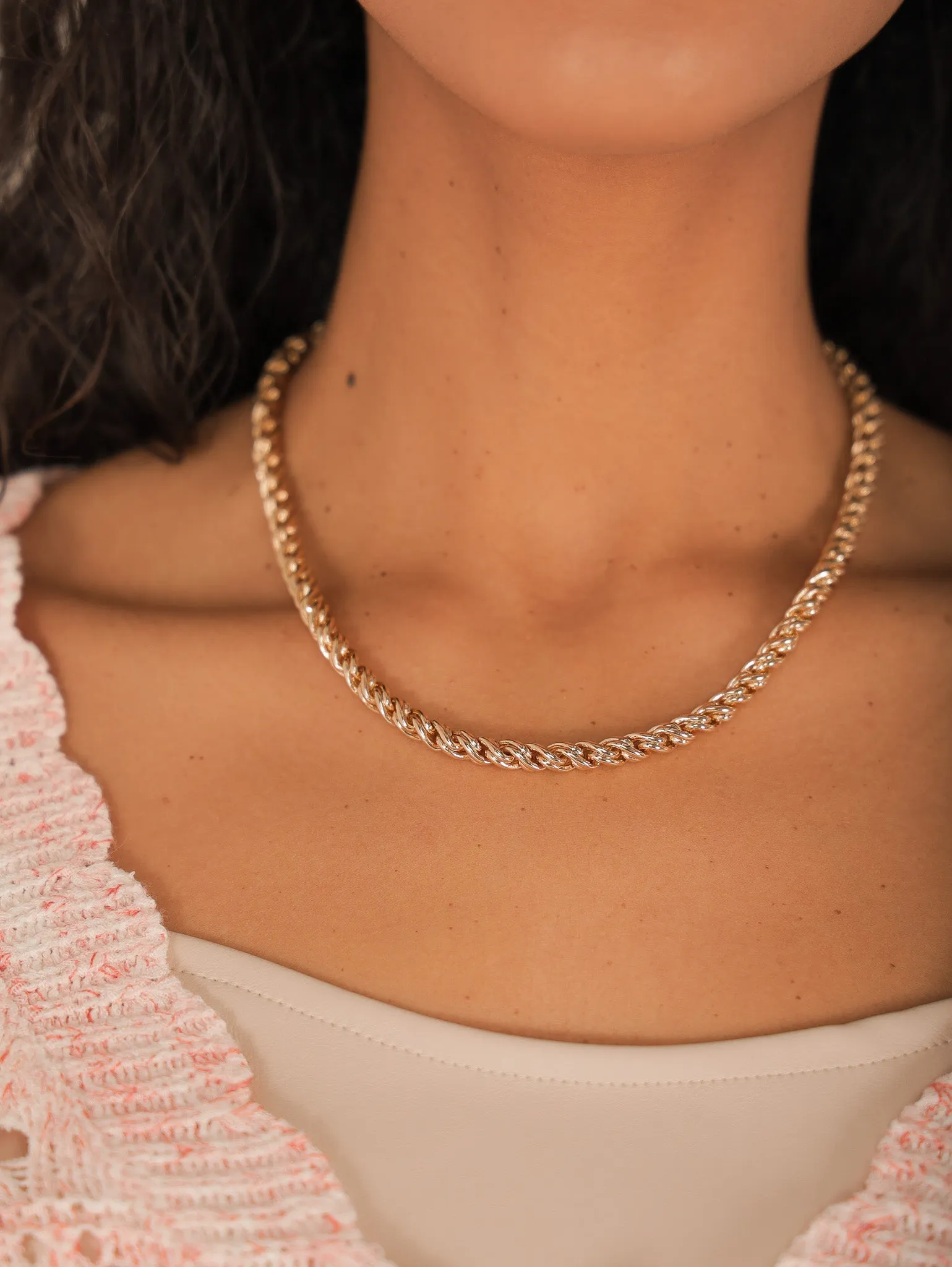 Short Line Chain Necklace