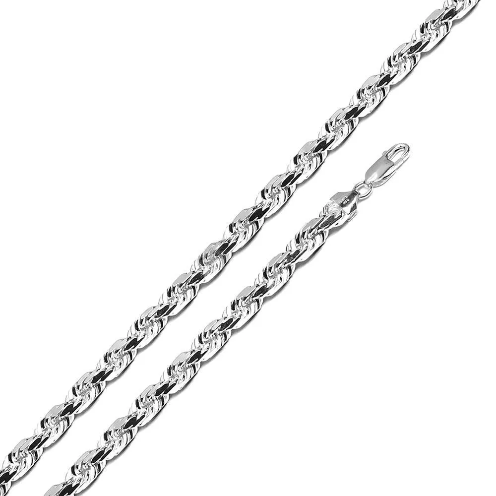 Sterling Silver Rope Chain 120 6mm All Lengths