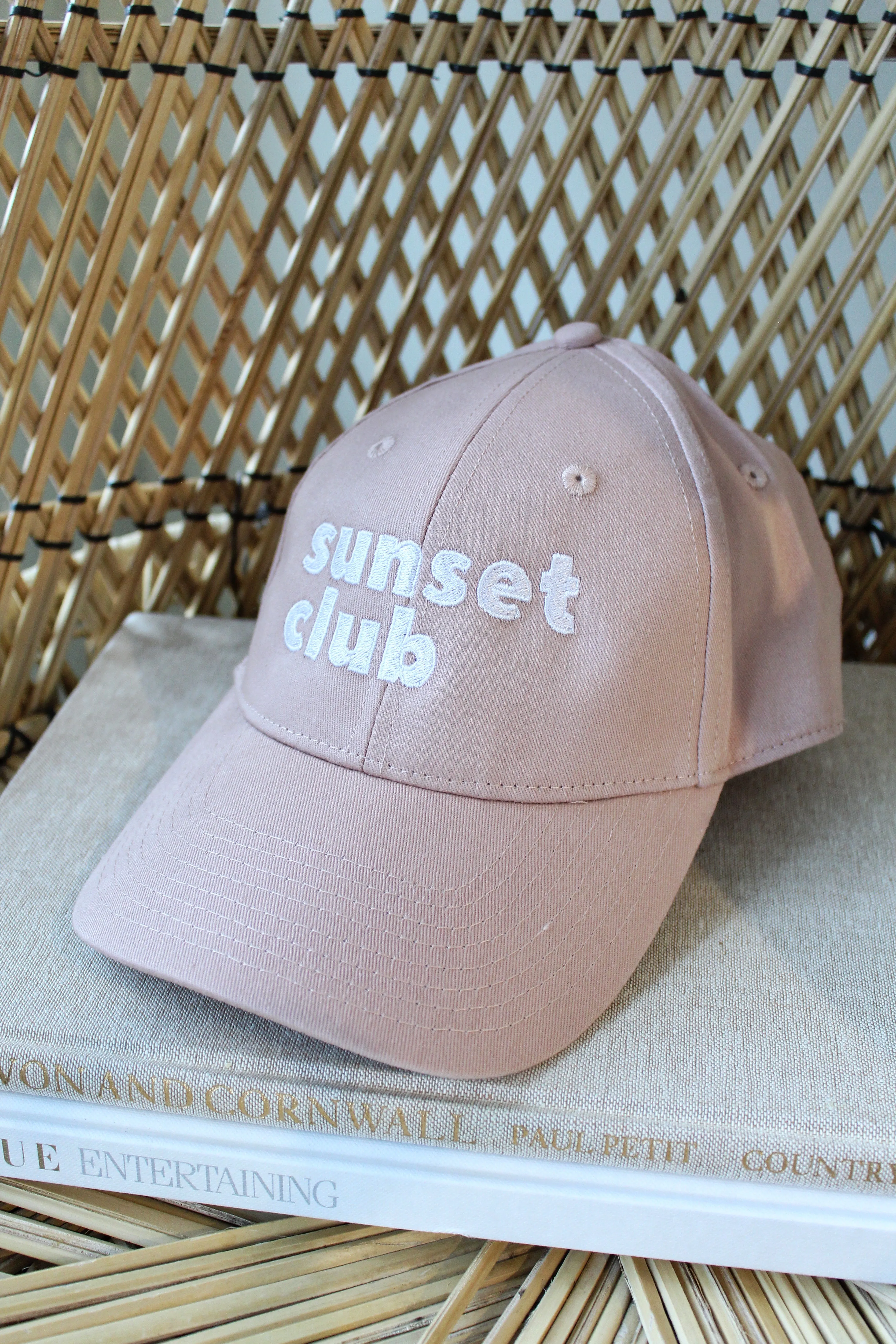 Sunset Club Pink Basball Hat