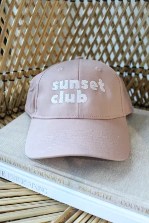 Sunset Club Pink Basball Hat