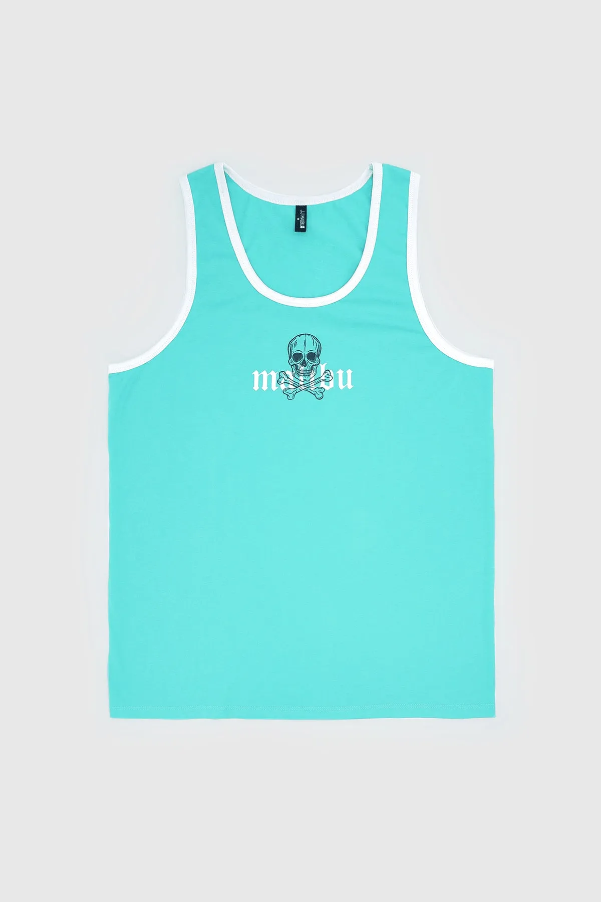 Take Me Away Tank Top w/ Skull Design - Ocean Blue