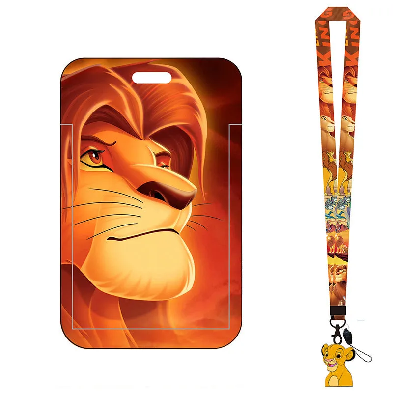 The Lion King Simba Mobile Phone Rope Cartoon Lanyard Card Set