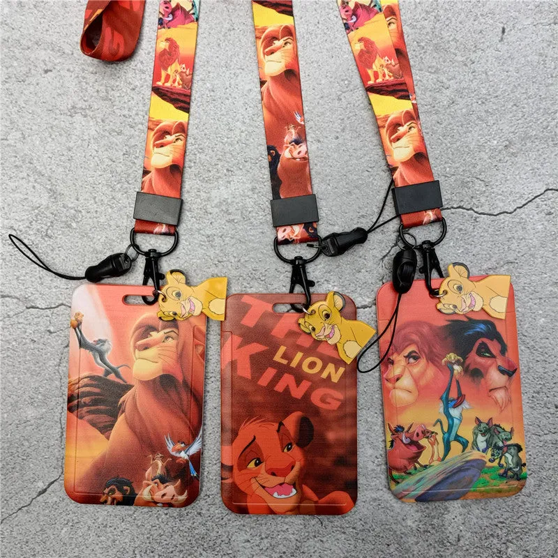 The Lion King Simba Mobile Phone Rope Cartoon Lanyard Card Set