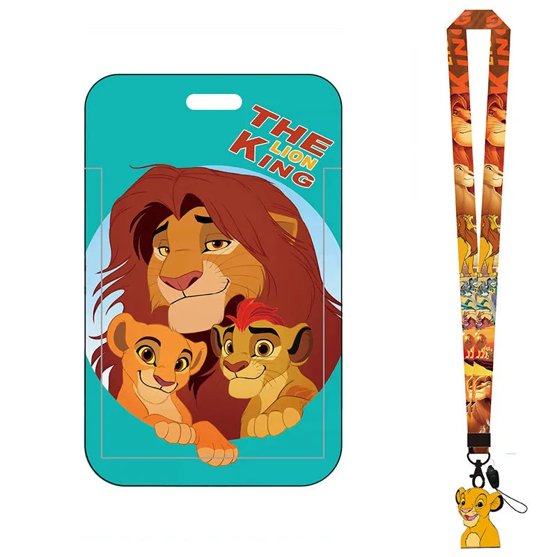 The Lion King Simba Mobile Phone Rope Cartoon Lanyard Card Set