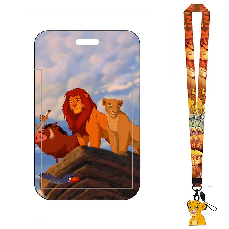 The Lion King Simba Mobile Phone Rope Cartoon Lanyard Card Set