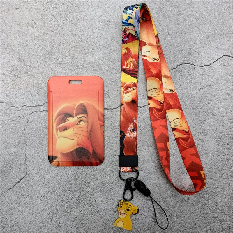 The Lion King Simba Mobile Phone Rope Cartoon Lanyard Card Set