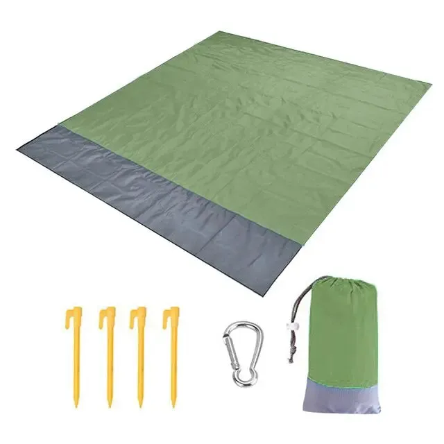 Waterproof Pocket Beach Mat Blanket - Portable and Lightweight Folding Camping Mattress - Outdoor Picnic Mat and Sand Beach Towel - 2x2.1m