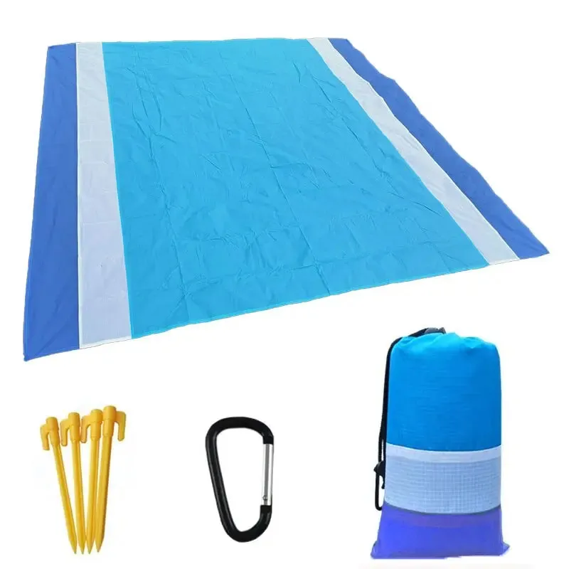 Waterproof Pocket Beach Mat Blanket - Portable and Lightweight Folding Camping Mattress - Outdoor Picnic Mat and Sand Beach Towel - 2x2.1m