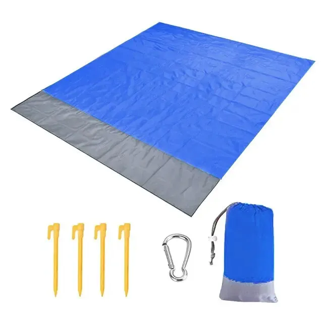 Waterproof Pocket Beach Mat Blanket - Portable and Lightweight Folding Camping Mattress - Outdoor Picnic Mat and Sand Beach Towel - 2x2.1m