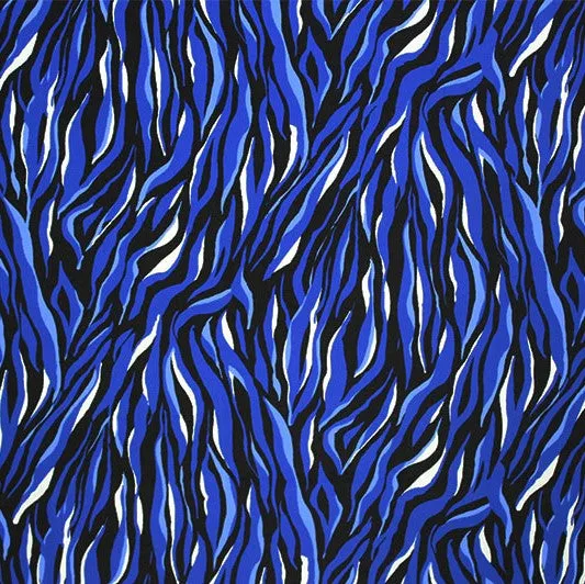 Wavy Waves Printed Spandex | Blue Moon Fabrics