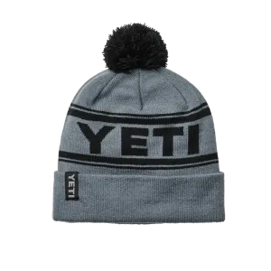 Yeti Retro Knit Beanie Hat Grey / Black